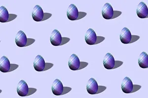 Symbolic Easter Tradition Imprime: Colorful Easter egg pattern made