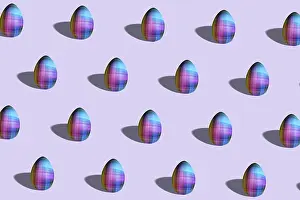Colorful Easter Eggs Imprime: Colorful Easter egg pattern made