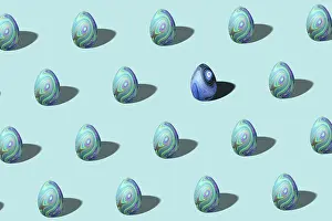 Colorful Easter Eggs Imprime: Colorful Easter egg pattern made