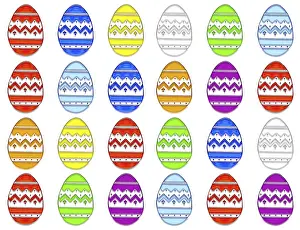 Symbolic Easter Tradition Imprime: Colourful easter eggs in a row, pattern, graphic