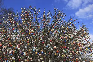 Multicoloured Easter Eggs Imprime: Many colourful Easter eggs on a tree