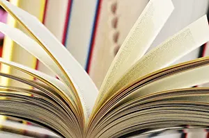 Educational Institution Interior Imprime: Composition with books on the table