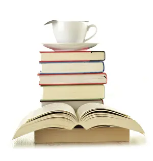 Educational Institution Images Imprime: Composition with books on the table