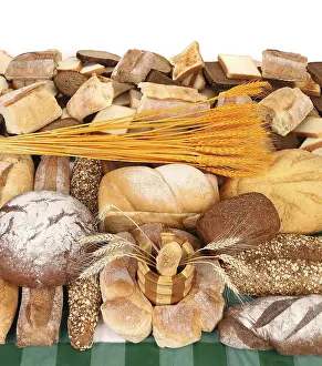 Studio Shot Of Breads Imprime: Composition of breads. Close up