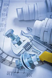 Construction Maintenance Concept Imprime: Composition of construction objects maintenance concept