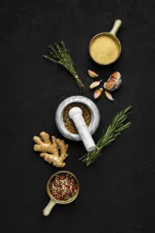 Ginger Root Nutrition Facts Imprime: Composition with mixture of peppers