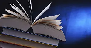 Composition With Open Book Imprime: Composition with open book on the table