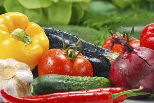 Raw Vegetable Composition Imprime: Composition with raw vegetables