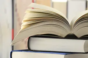 Composition With Books Imprime: Composition with stack of books on the table
