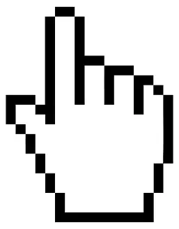 Computer Graphics Illustration Imprime: Computer cursor, hand