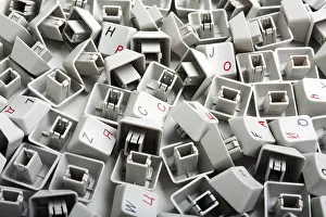 Computer Keyboard Background Imprime: Computer keyboard white button key background