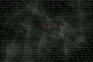 Computer Crime Prevention Imprime: Computer matrix with word security
