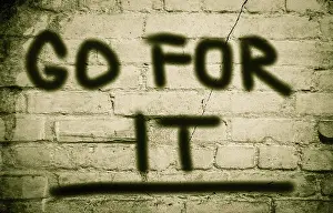 Symbolic Pictures Imprime: Go For It Concept