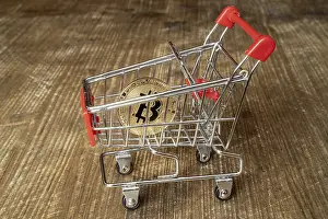 Digital Currency Symbolism Imprime: Concept Of Purchasing Cryptocurrency