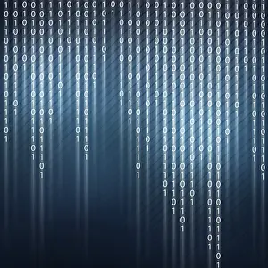 Binary Code Background Imprime: Conceptual background image with binary code