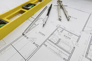 Custom House Plans Imprime: Construction level, engineer pencil