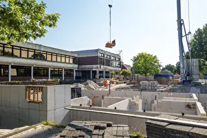 Construction Site Germany Imprime: Construction site, start of structural work