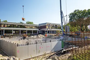 Construction Site Germany Imprime: Construction site, start of structural work