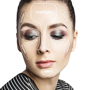 Glamorous Makeup Look Imprime: Contour and highlight tutorial makeup