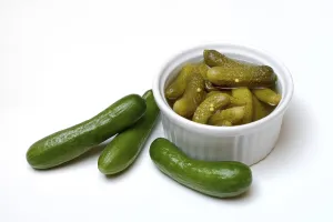 Pickled Vegetables Imprime: Cornichons in shell and young cucumbers
