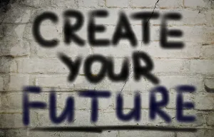 Abstract Symbolic Picture Imprime: Create Your Future Concept