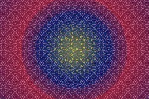 Symbolic Heart Shape Image Imprime: Creative abstract heart pattern background texture