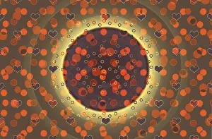 Symbolic Heart Shape Image Imprime: Creative abstract heart pattern background texture