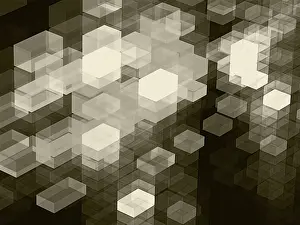 Arte Digital Imprime: Imagen de fondo en forma de cubo - imagen generada por computadora abstracta.