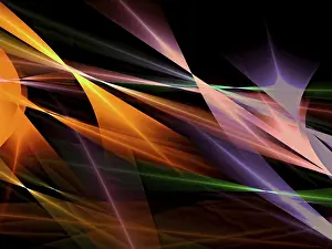 Fractal Art Design Imprime: Dark geometric abstract background - computer-generated image