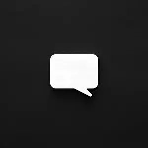 Barren Landscape Imprime: Dark surface with chat bubble