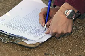 Scientific Research Station Imprime: Data sheet being filled in with scientific data