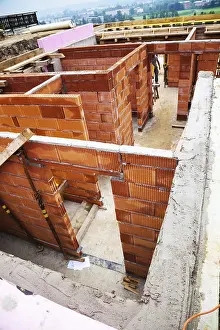 European Residential Buildings Imprime: A detached house is built in solid construction with bricks