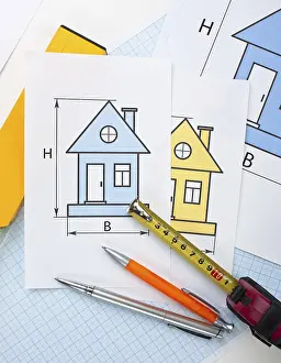 Handicraft Details Imprime: Development drawings and tools on graph paper