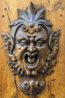 Mythical Creature Figure Imprime: Devil's head, devil, sculpture