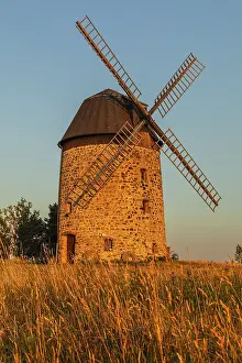 Abandoned Windmill Germany Imprime: Devil's Mill of Warnstedt