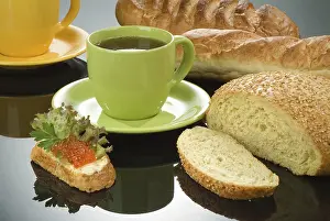 European Breads Imprime: Different kinds of bread on a studio background