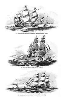 Historic Sailing Ships Imprime: Different ships, historic image