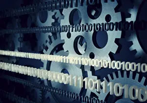 Binary Code Image Imprime: Digital code, illustration