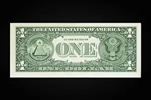 US Dollar Note Imprime: US one Dollar note reverse