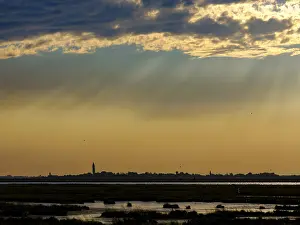 Venice Lagoon Imprime: Dramatic clouds over the lagoon of Venice