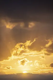 Balkans Landscape Photography Imprime: Dramatic clouds, sunset, Cyclades