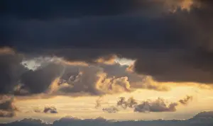 Aegean Sea Sunset Imprime: Dramatic clouds, sunset, Cyclades