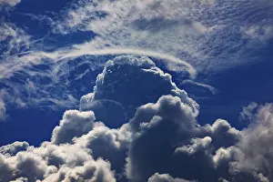 Thunderstorm Atmosphere Imprime: Dramatic cloudscape with (cumulus) clouds