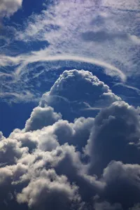 Thunderstorm Atmosphere Imprime: Dramatic cloudscape with (cumulus) clouds
