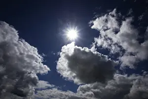 Thunderstorm Atmosphere Imprime: Dramatic cloudscape with (cumulus) clouds and sunrays