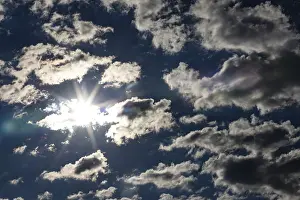 Upper Austria Sky Imprime: Dramatic cloudy sky with sunbeams