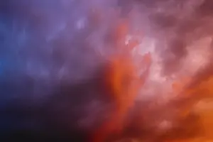 Dramatic Cloudy Sky Imprime: Dramatic cloudy sky against thunderstorm