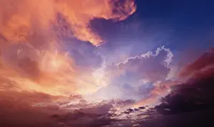 Sunset Landscape Photography Imprime: Dramatic sky