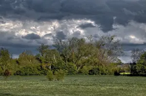 Natural Paradise Germany Imprime: Dramatic storm clouds with grey