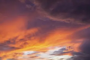 Evening Sun Sky Imprime: Dramatic sunset clouds in sky